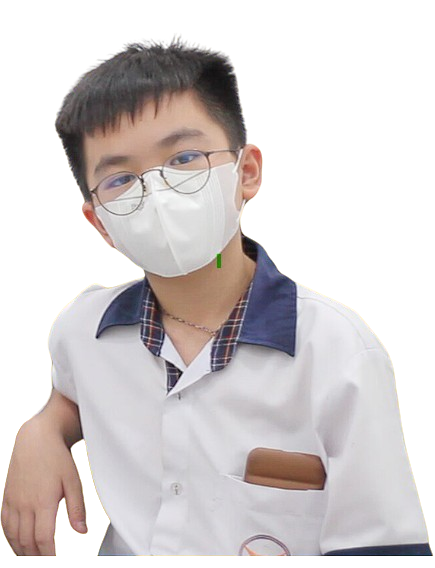 Student with robotics